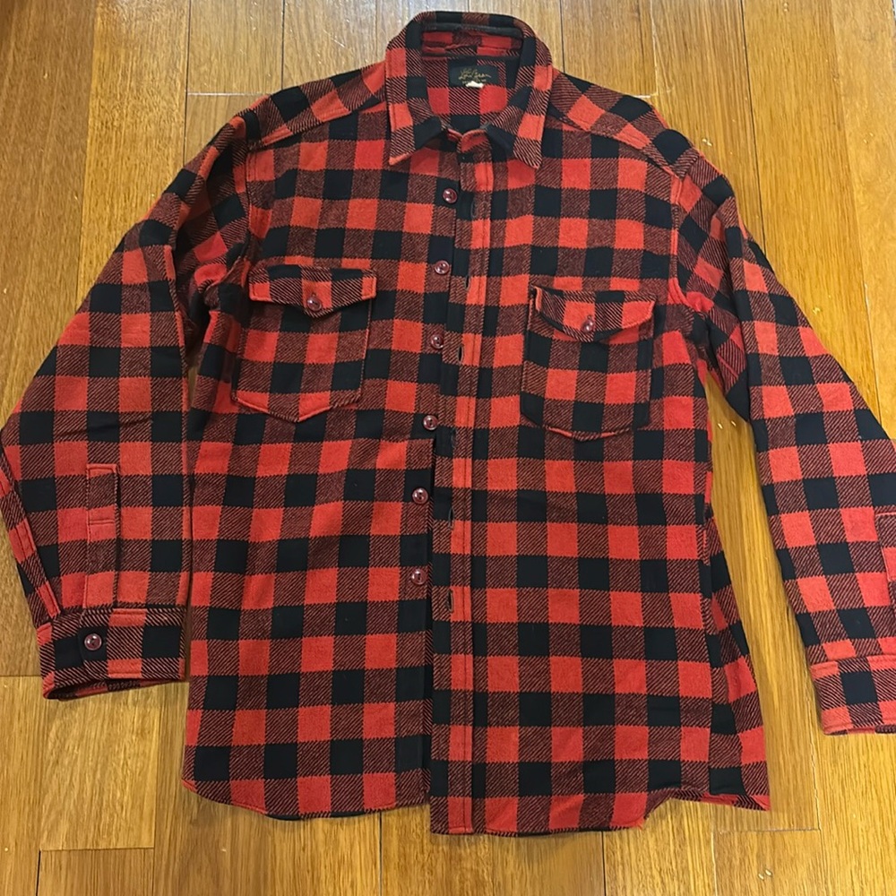 Vintage 60s 70s L.L. Bean Buffalo print shirt